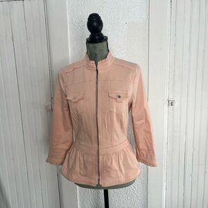 Women's Pink Peplum Jacket